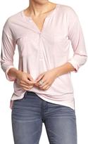 Thumbnail for your product : Old Navy Women's Split-Neck Hi-Lo Tops