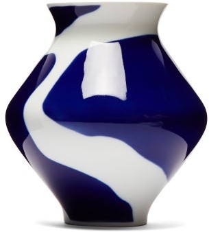 Viso Project - X Sargadelos Amboa Porcelain Vase - Blue White