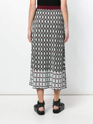 I'M Isola Marras geometric pattern midi skirt