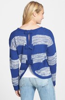 Thumbnail for your product : Blu Pepper Stripe Bow Back Sweater (Juniors)