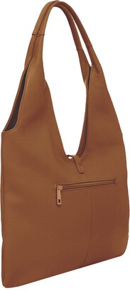 Sostter - Camel Tassel Leather Hobo Bag