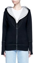 Thumbnail for your product : Norma Kamali Reversible bonded jersey zip hoodie