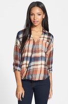 Thumbnail for your product : Olive & Oak Plaid Wrap Front Top