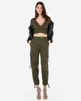 Thumbnail for your product : Express One Eleven Surplice Cropped Top