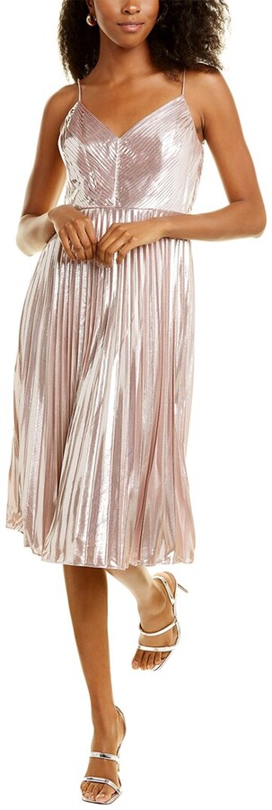 Metallic Pleated Dress | Shop the world's largest collection of 