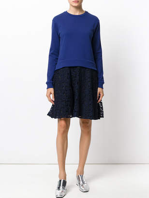 Carven contrast pleated bottom dress