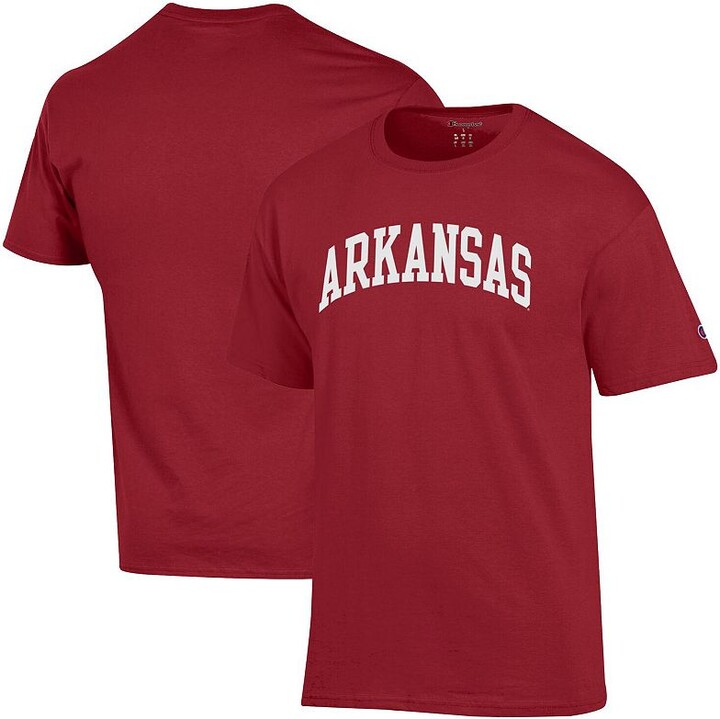 Men's Champion Cardinal Arkansas Razorbacks Basic Arch T-Shirt