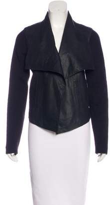 Joie Leather Draped Jacket