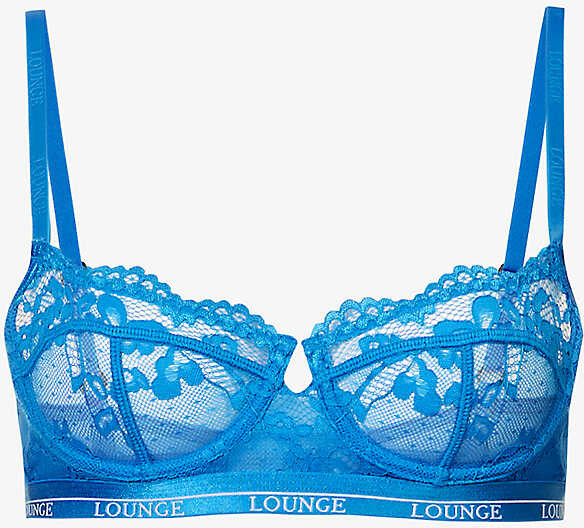 Lounge Underwear Womens Cobalt Blue Blossom Stretch-lace