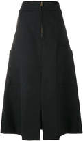 Chloé multi-pocket A-line midi skirt 