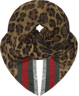 Leopard Print Silk Scarf - ShopStyle UK