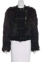 Thumbnail for your product : Band Of Outsiders Faux Fur Moto Jacket