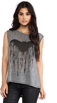 Thumbnail for your product : Lauren Moshi Riley Long Dripping Bat Muscle Tank
