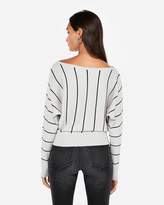Thumbnail for your product : Express Petite Striped Dolman Sleeve Sweater