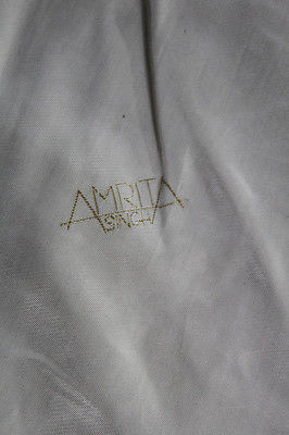Amrita Singh Blue Quilted Leather Gold Tone Crossbody Handbag
