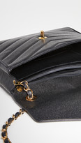 Thumbnail for your product : What Goes Around Comes Around Chanel Black Caviar Chevron Envelope Flap Bag
