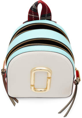Marc Jacobs White and Blue The Pack Shot Backpack