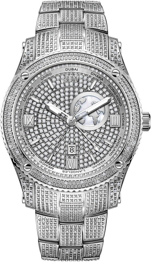 JBW Jet Setter Diamond Bracelet Watch, 46mm