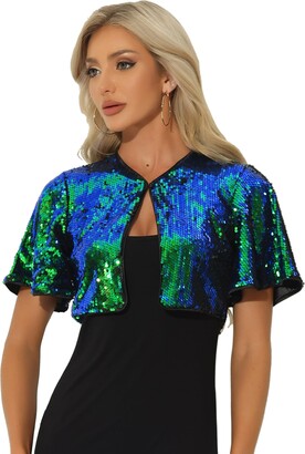 Sparkly Jeans Women Allegra K Sequin Jacket For Women's Party