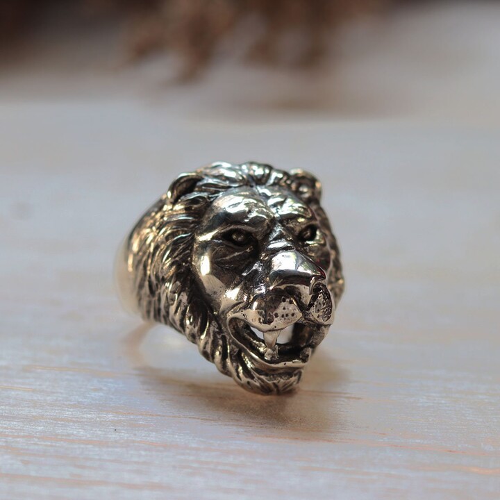 Etsy Sterling Silver Lion Ring Rasta Leo Zodiac Style