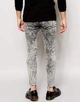 Thumbnail for your product : Cheap Monday Jeans Low Spray On Super Skinny Fit Black Ice