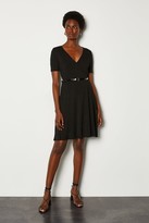 Thumbnail for your product : Karen Millen Wrap Front Jersey Dress
