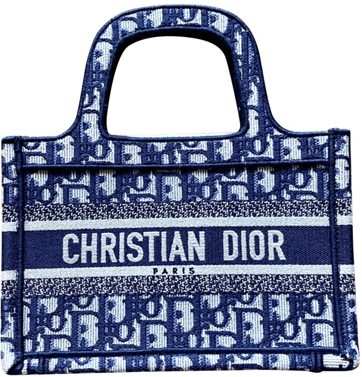 christian dior tote bag blue