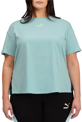 Puma Plus Size Cotton Elongated T-Shirt