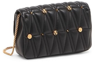 Versace Virtus Studded Leather Crossbody Bag