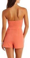 Thumbnail for your product : Charlotte Russe Sweetheart Neckline Strapless Romper