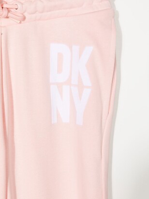 DKNY Logo-Print Drawstring-Waist Track Pants