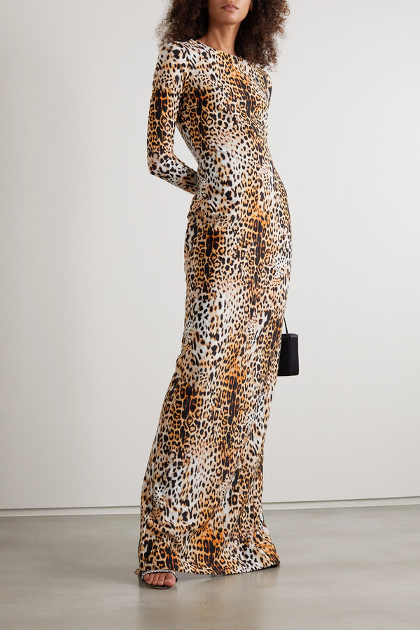leopard print gown