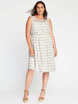 Thumbnail for your product : Old Navy Plus-Size Linen-Blend Tie-Waist Dress