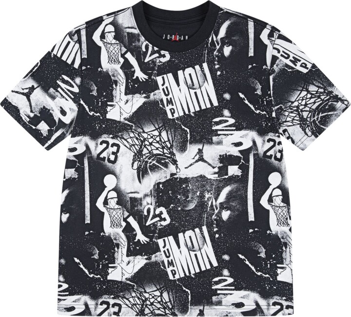Jordan Kids' 23 Collage Tee, Small, Black