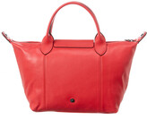Thumbnail for your product : Longchamp Le Pliage Cuir Small Leather Logo Strap & Short Handle Tote