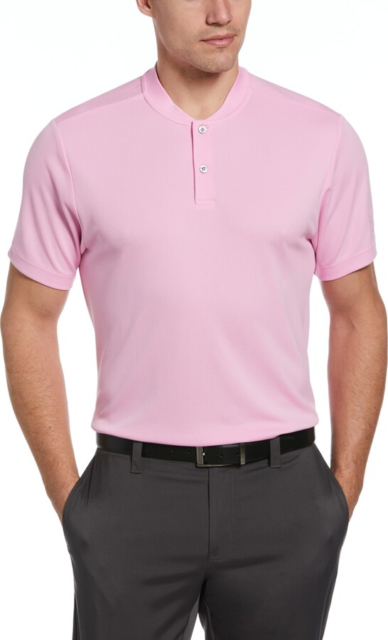 Pga Tour Men's Henley Collar Short Sleeve Pique Golf Polo Shirt ShopStyle