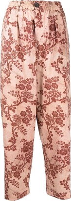 Pierre Louis Mascia Floral-Print Straight Trousers