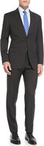 Thumbnail for your product : Armani Collezioni G-Line Melange Solid Suit, Brown