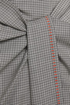 Thumbnail for your product : Roland Mouret Aura Gathered Checked Wool And Silk-blend Midi Skirt