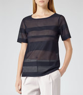 Thumbnail for your product : Reiss Polo TECHNICAL STITCH TOP LUX NAVY