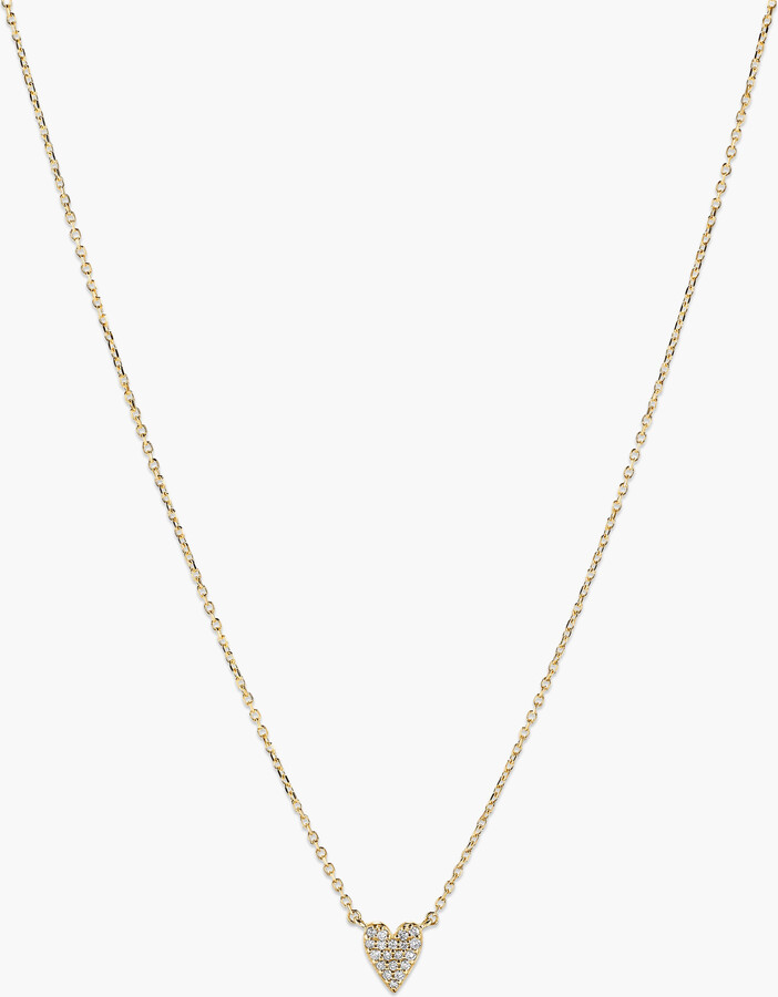 Mejuri Heart Pavé Diamond Necklace