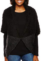 Thumbnail for your product : Asstd National Brand Faux-Fur Sherpa Marled Knit Cocoon Wrap