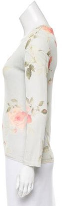 Roberto Cavalli Long Sleeve Floral Print Top