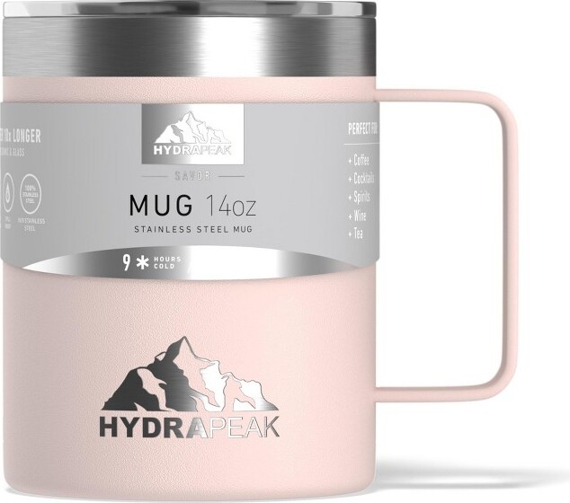 Hydrapeak 14oz Stainelss Steel Coffee Mug With Handle and Lid Seashell ShopStyle