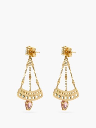 Dubini Sophia 18kt Gold Chain Chandelier Earrings - Multi