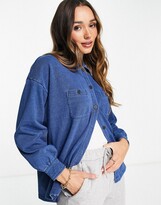 Thumbnail for your product : Madewell denim shacket in mid wash blue