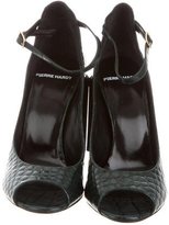 Thumbnail for your product : Pierre Hardy Embossed Peep-Toe Pumps w/ Tags