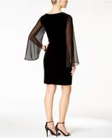 Thumbnail for your product : Connected Illusion-Sleeve Velvet Dress