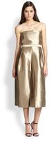 Thumbnail for your product : Tibi Halcyon Metallic Shantung Jumpsuit Dress