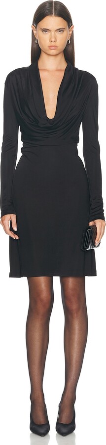 Helmut Lang Cowl Neck Dress in Black